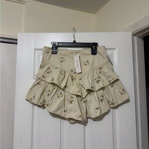 NWT Driftwood Embroidered Tiered Mini Skirt Size XL